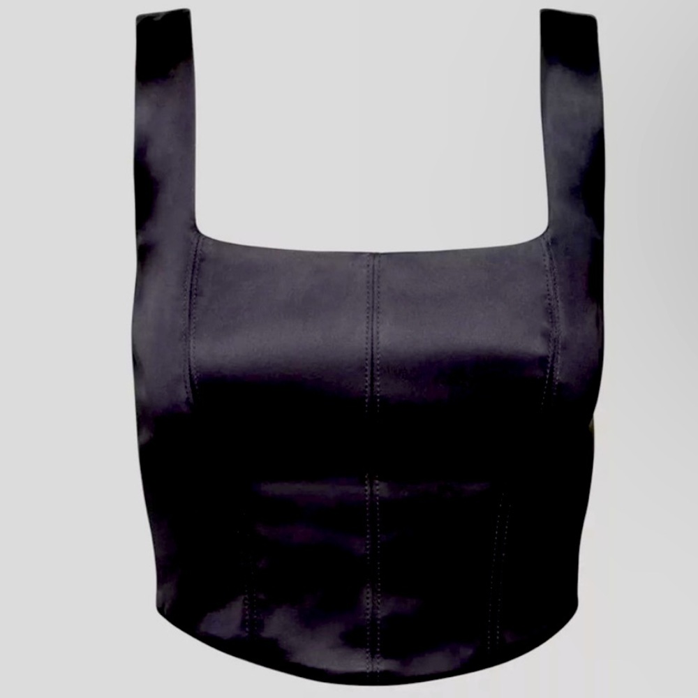 Ten by Babaton Elegant Satin Black Women's Top